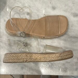 Zara Girls’ Clear Strap Espadrille Sandals